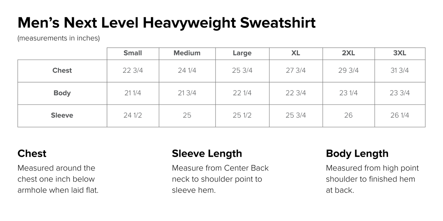 Men’s Next Level Heavyweight Sweatshirt