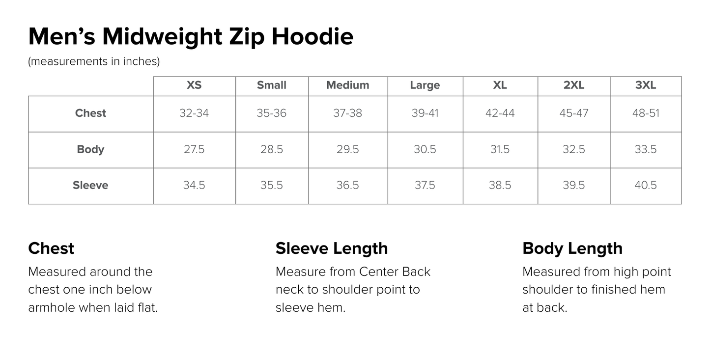 Men’s Midweight Zip Hoodie