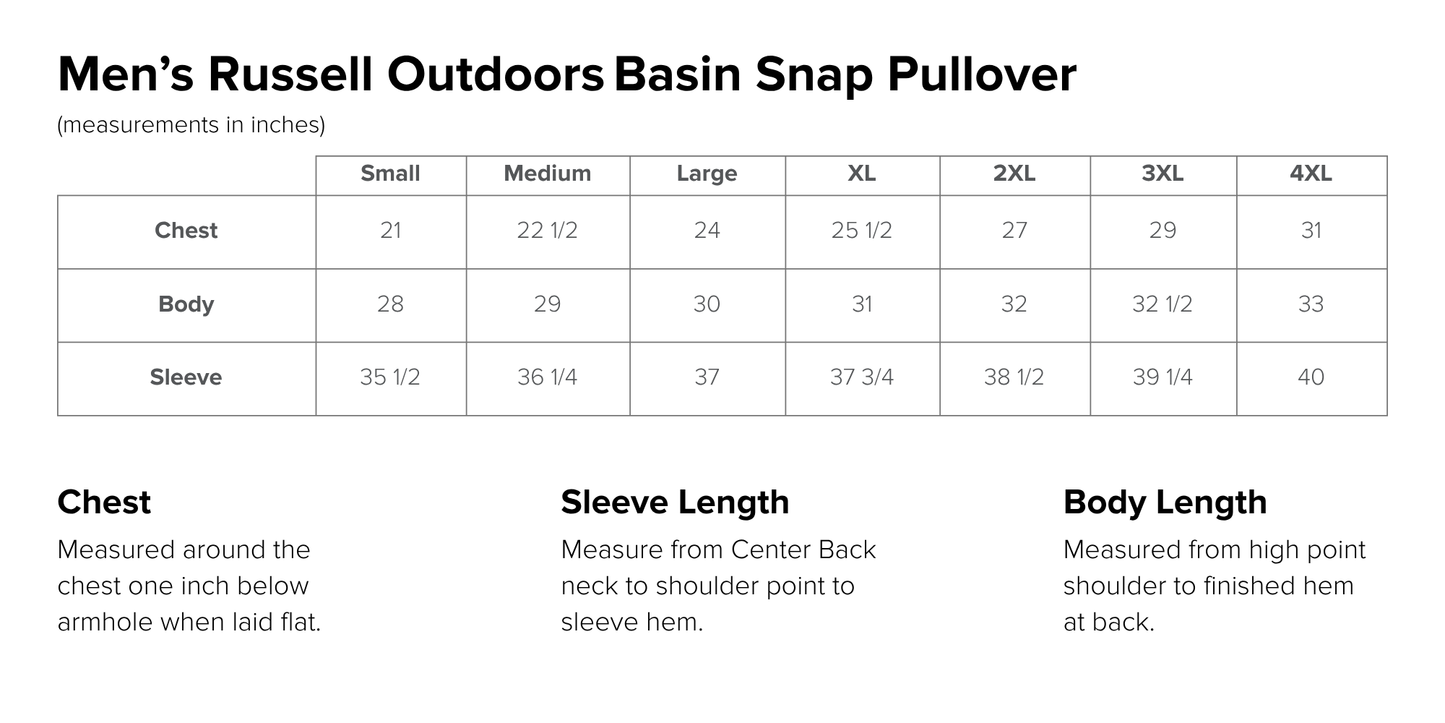 Men’s Russell Outdoors Basin Snap Pullover