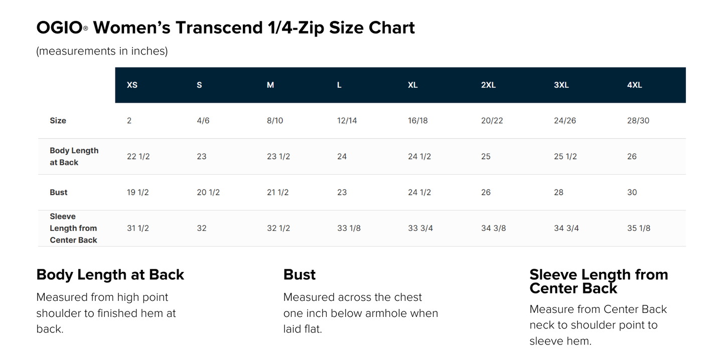 Women’s Transcend 1/4-Zip OGIO