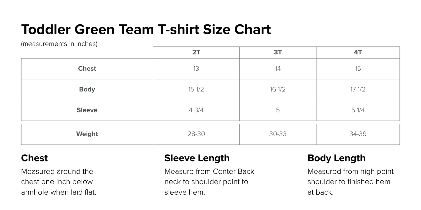 Green Team Toddler Tee