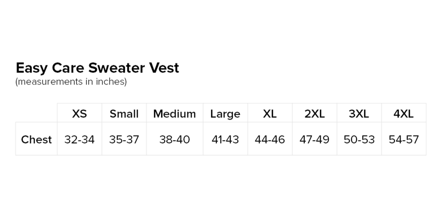 Easy Care Sweater Vest (New Logo)
