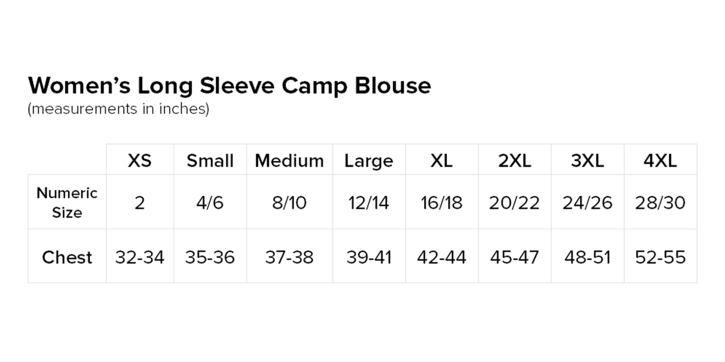 Women’s Long Sleeve Camp Blouse (New Logo)