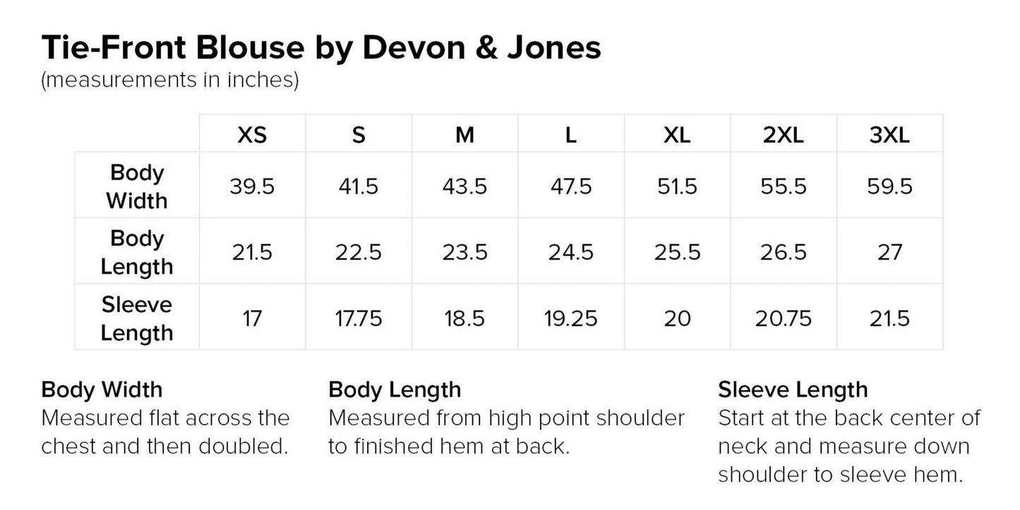 Tie-Front Blouse by Devon Jones (New Logo)