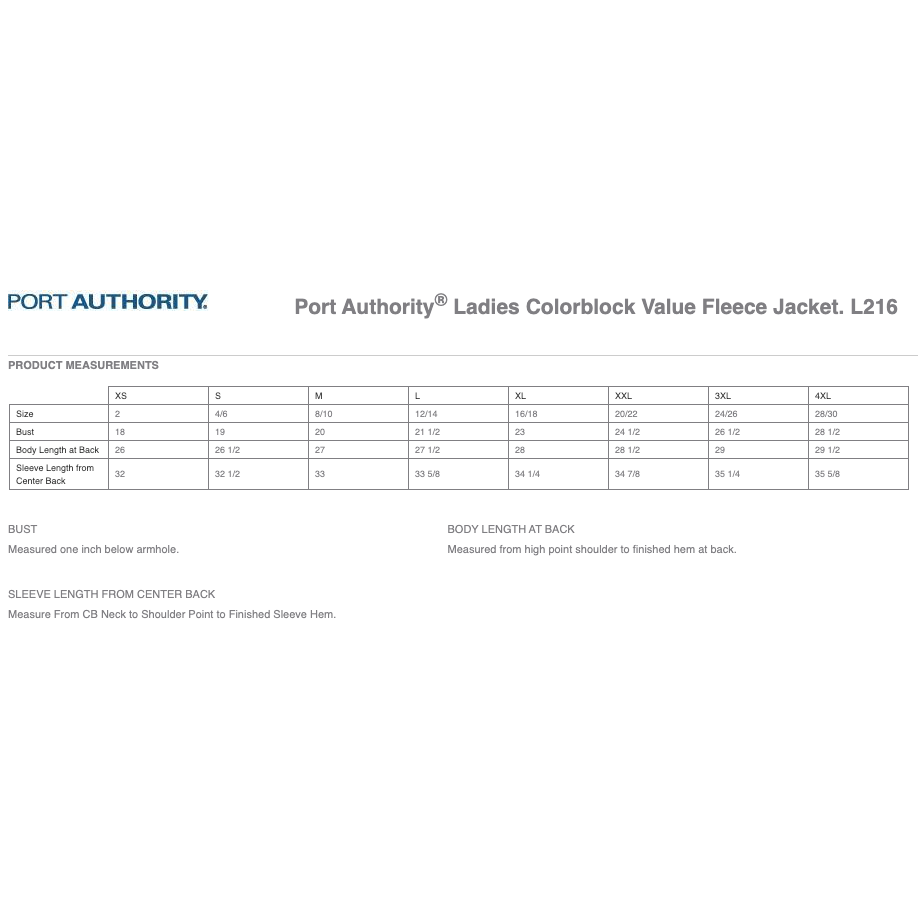 Port Authority Ladies Colorblock Value Fleece Jacket