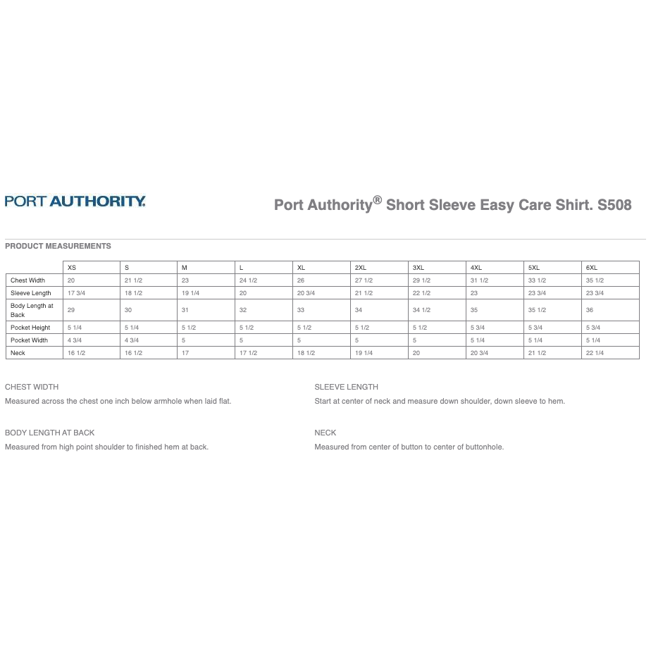 Port Authority Short Sleeve Easy Care Shirt