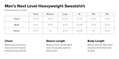 Men’s Next Level Heavyweight Sweatshirt