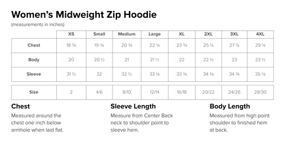 Women’s Midweight Zip Hoodie