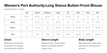 Women's Port Authority Long Sleeve Button-Front Blouse