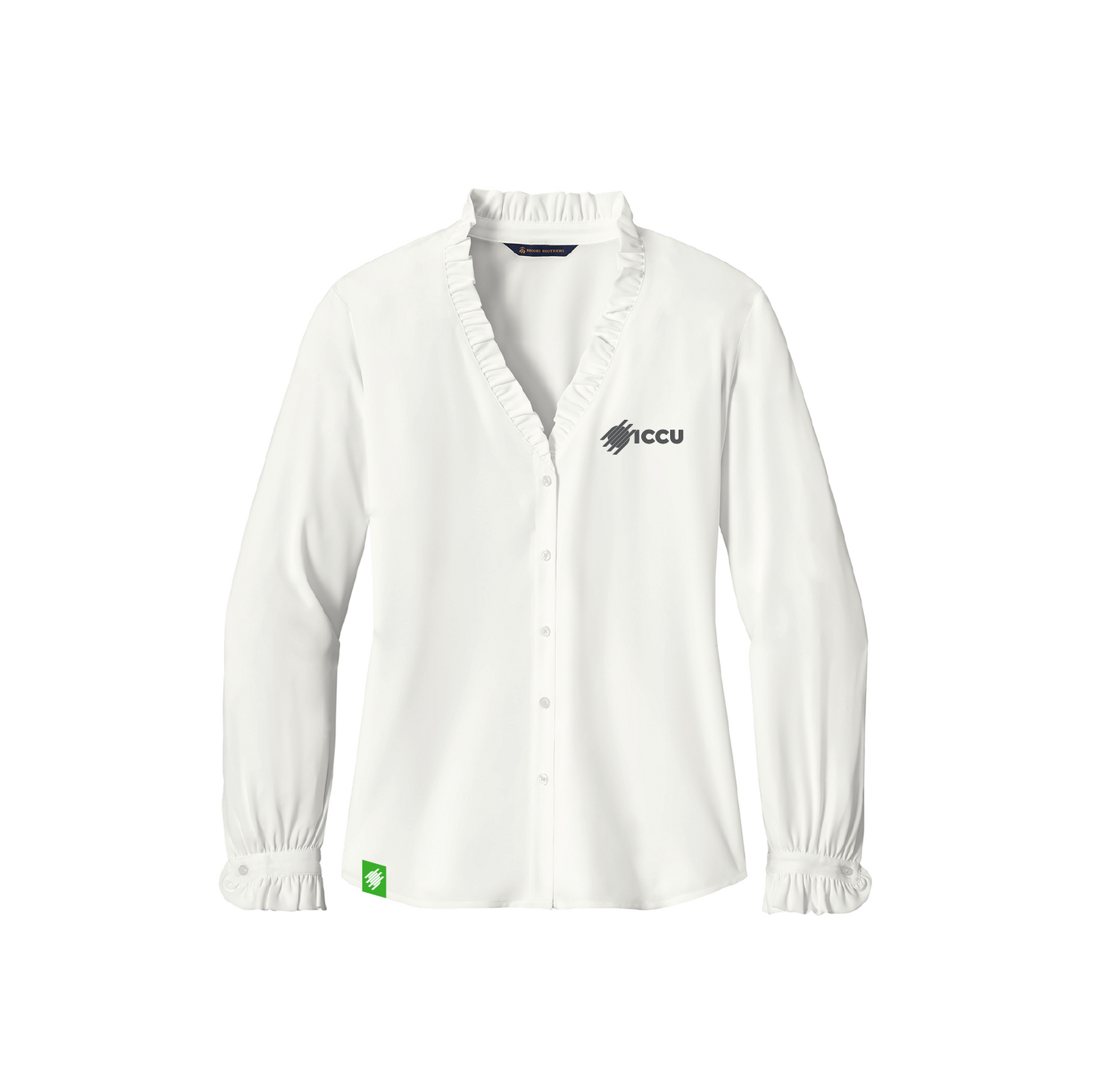 Women’s Brooks Brothers Long Sleeve Ruffle Collar Blouse