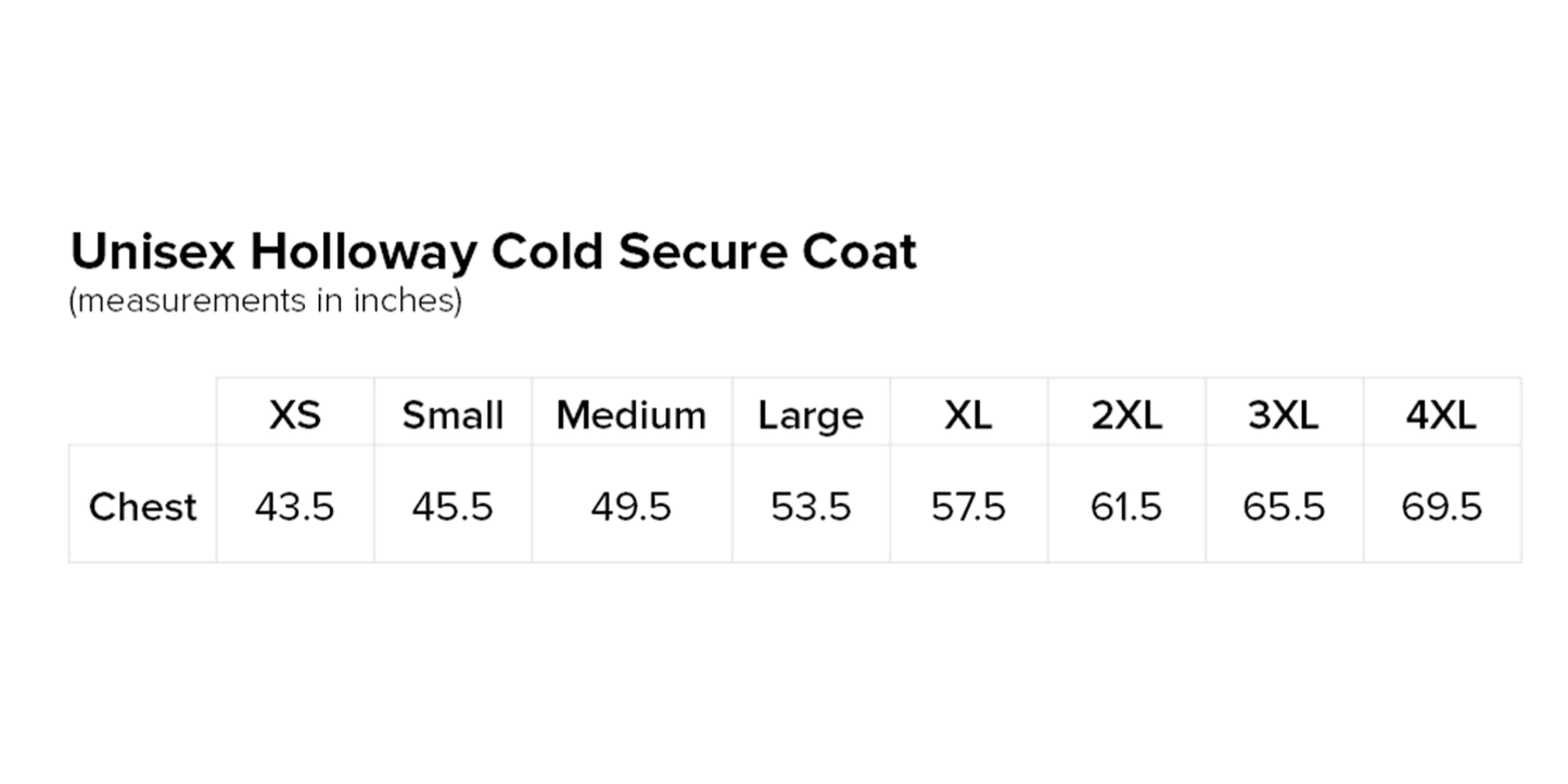 Unisex Holloway Cold Secure Coat (New Logo)