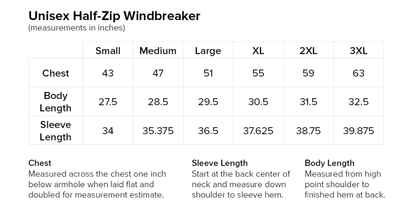 Unisex Half-Zip Windbreaker (New Logo)