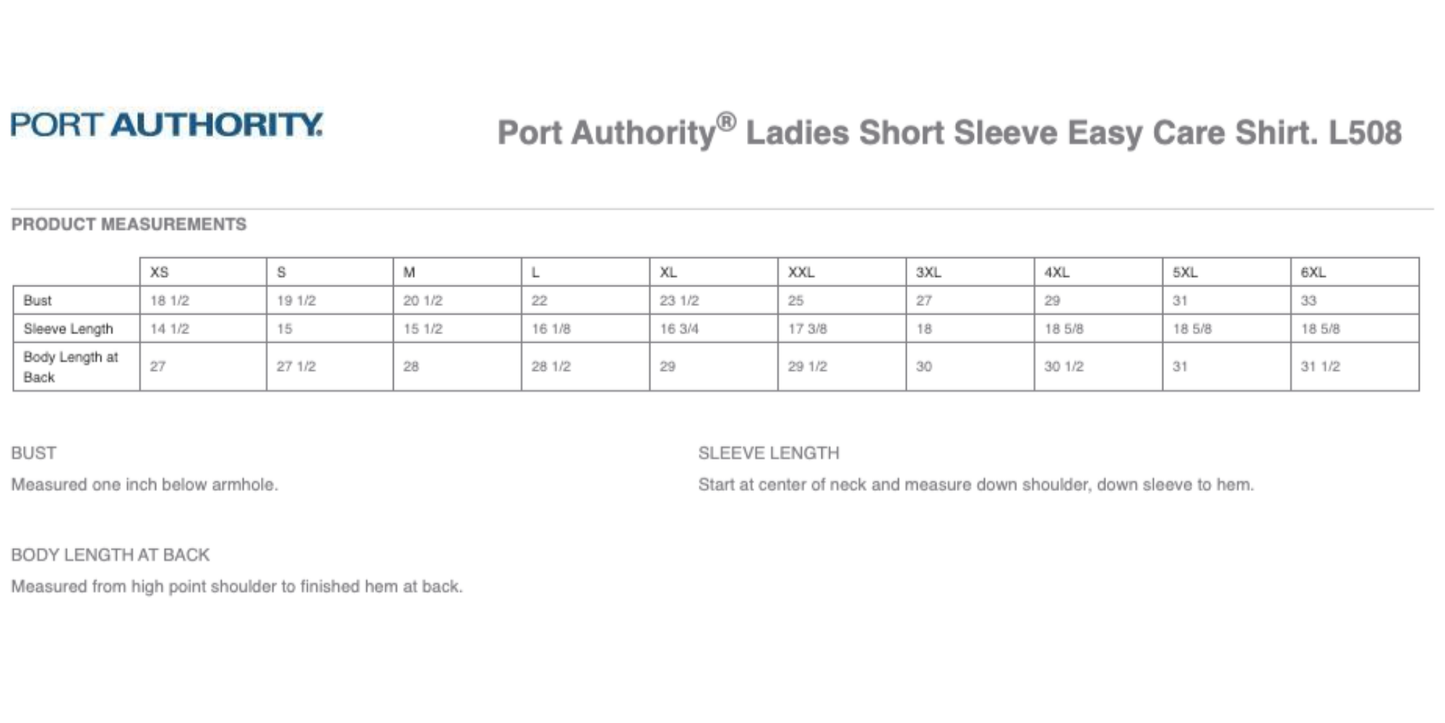 Port Authority Ladies Short Sleeve Easy Care Shirt (New Logo)