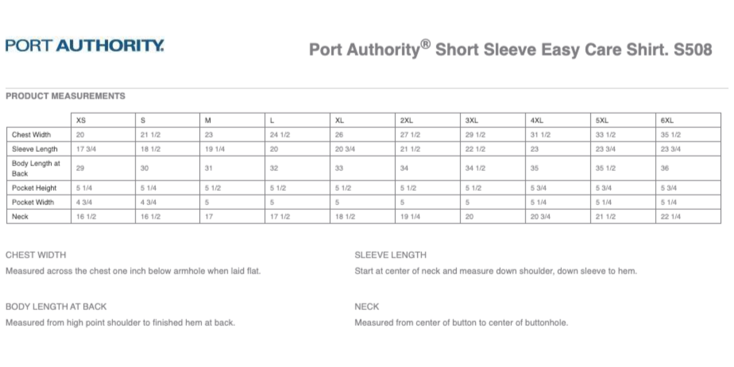 Port Authority Short Sleeve Easy Care Shirt (New Logo)