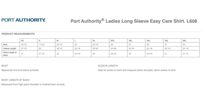 Port Authority Ladies Long Sleeve Easy Care Shirt (New Logo)