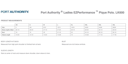 Port Authority Ladies EZPerformance Pique Polo (New Logo)