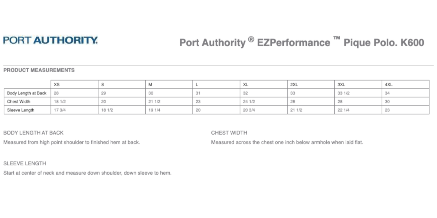 Port Authority EZPerformance Pique Polo (New Logo)