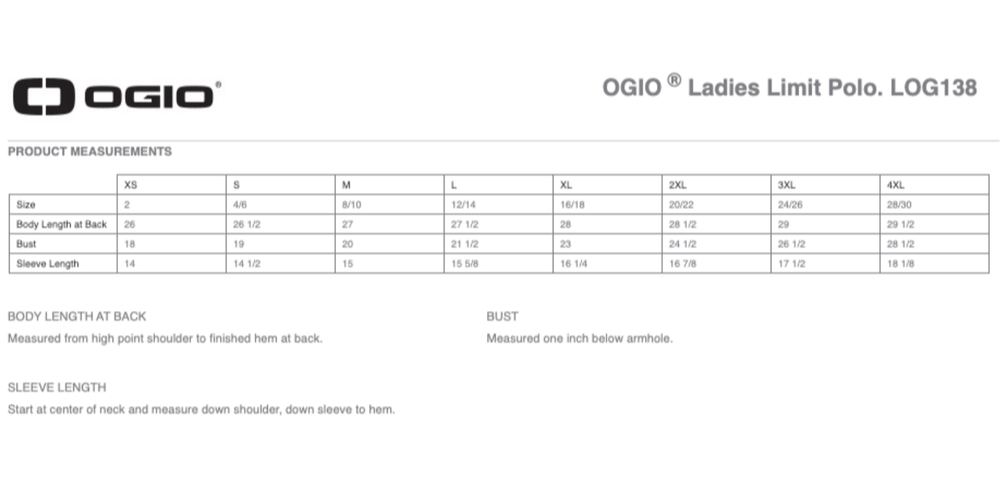 OGIO Ladies Limit Polo (New Logo)