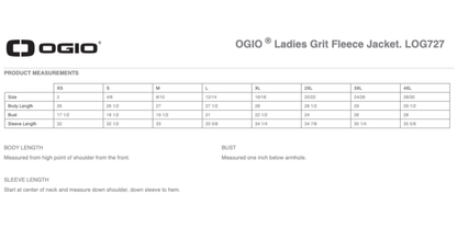 Ogio Ladies Grit Fleece Jacket (New Logo)