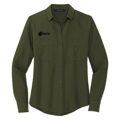 Women’s Long Sleeve Camp Blouse (New Logo)