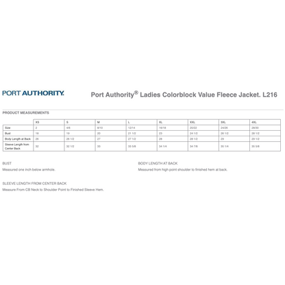 Port Authority Ladies Colorblock Value Fleece Jacket