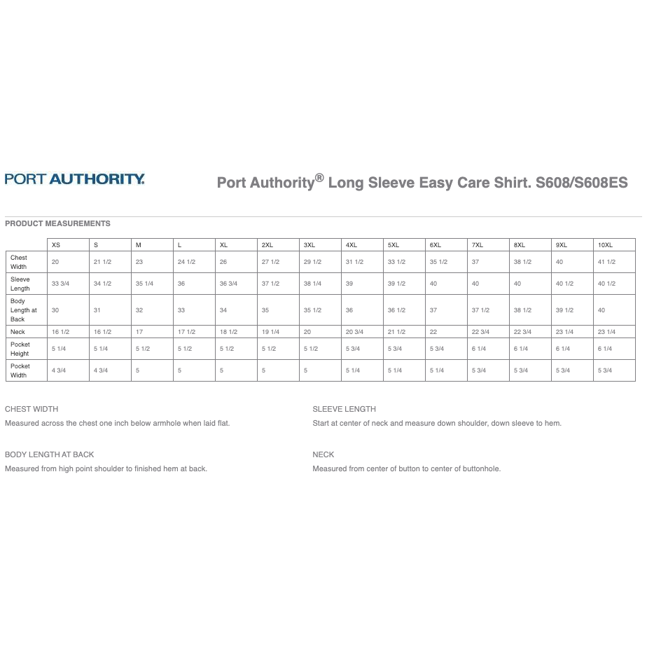Port Authority Long Sleeve Easy Care Shirt