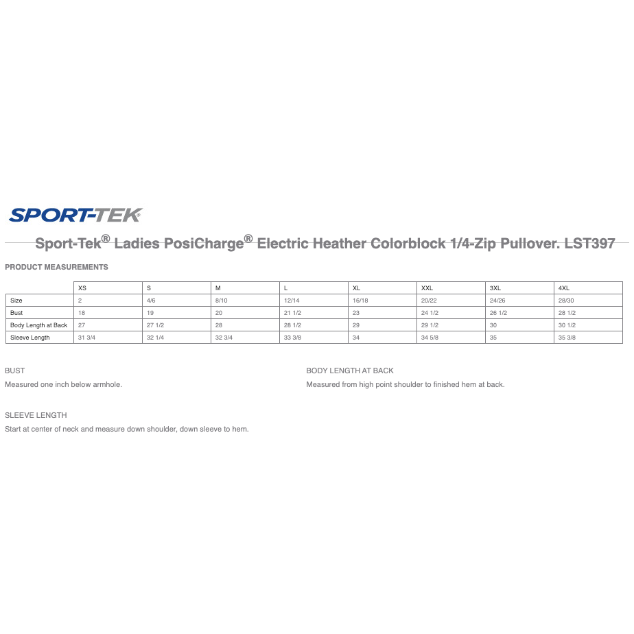 Sport-Tek Ladies PosiCharge Electric Heather Colorblock 1/4-Zip Pullover