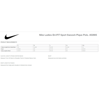 Nike Ladies Dri-FIT Sport Swoosh Pique Polo